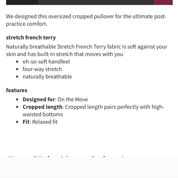 Lululemon Team Canada All Yours Cropped Hoodie COC Logo Maple Dark Red Multi - Picture 6 of 12